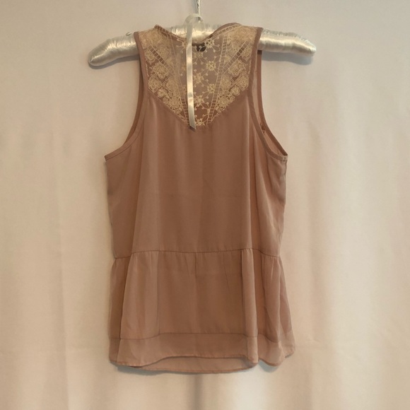 Light Pink Embroidered Pink Peplum Top - Picture 2 of 3